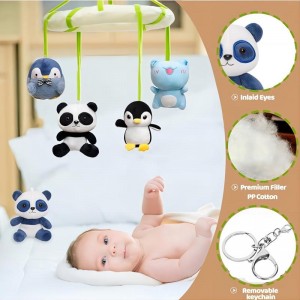 Porte-clés de panda en peluche