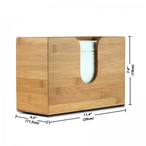 Dispensateur de serviettes en papier plié en bambou