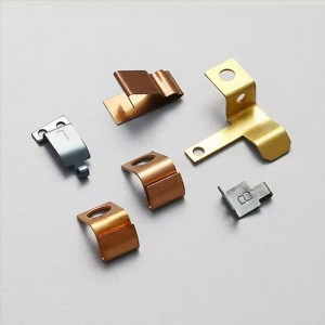 Métal fait sur commande d\'OEM emboutissant le contact électronique électrique électrique en acier de cuivre de pièces