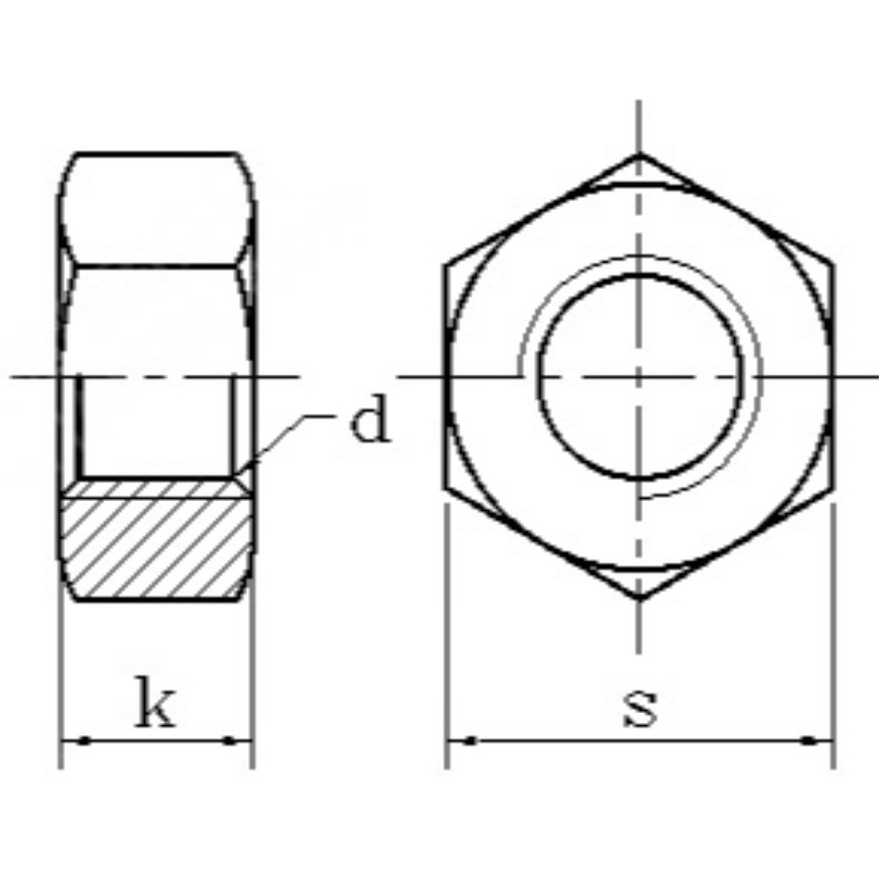 écrous hexagonaux en laiton