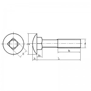 boulon de carrosserie en acier inoxydable