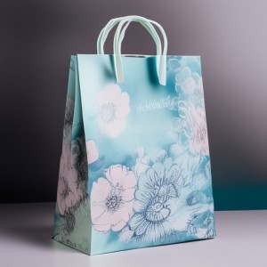 Sac Kraft Floral Élégant