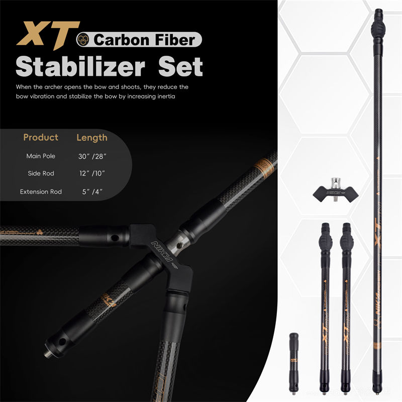 Stabilisateurs carbone XT 3K pour archers