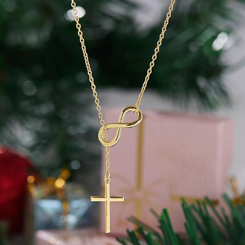 Collier Foi éternelle et grâce infinie avec breloque croix intemporelle