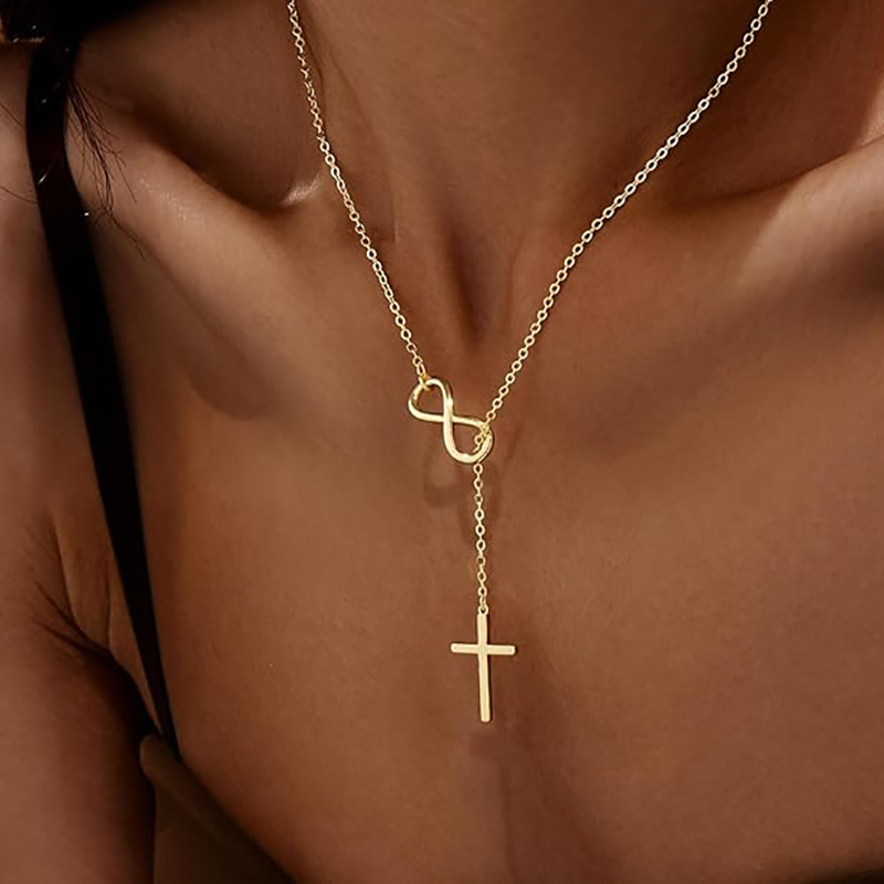 Collier Foi éternelle et grâce infinie avec breloque croix intemporelle