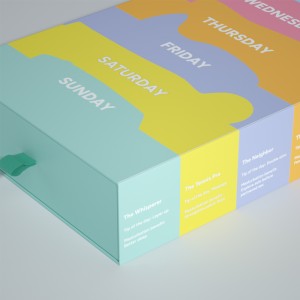 Coffret cadeau coloré en semaine
