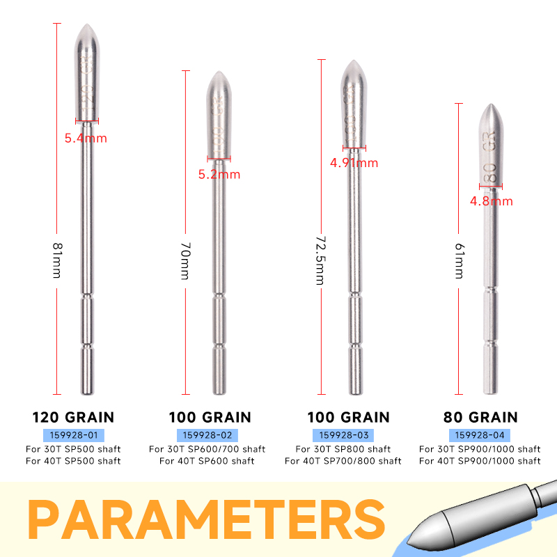 159928 80/100/120 points d'insertion en acier inoxydable pour les flèches de carbone ID3.2 mm