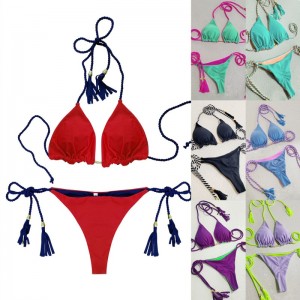 Sexy deux - Pièce bikini pour les filles chaudes. Style triangle, double - couleur du côté - blocage. MAINTRATION DE BIKINI PLACE, TROIS - Point Style 8826 Prix:$79,99