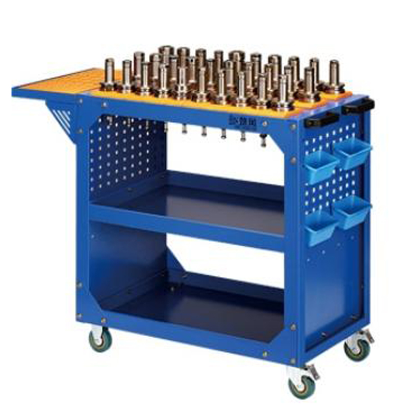 Chariot à outils de panneau perforé bleu