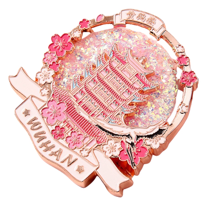 Aimant de réfrigérateur de paillettes de métal de luxe
