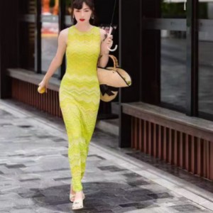 Cardigan intercolore à manches longues rond en tricot d\'été, V-SET SEMPLET SEPLIQUE SEPLOI