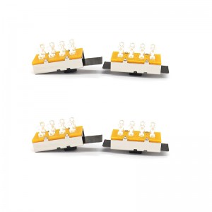 Interrupteur à glissière SS23L16, courant élevé, trois-positionner, doubler-Row, 8-broche, interrupteur de déchiqueteur, interrupteur de glissement vertical pour l\'équipement mécanique