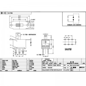 Interrupteur de glissière SS22G09 pour le robot de balayage est un double-rangée 6-Interrupteur de réinitialisation à bascule vertical d\'épingle