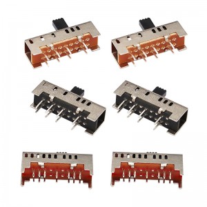 Interrupteur à glissière SS23H06, double-Rangée 8-Épingle interrupteur de glissement vertical, interrupteur de glissière verticale pour chauffage électrique à couverture électrique