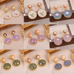 Ensemble de bijoux floraux en métal