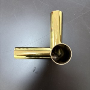 Zotye en acier inoxydable or électroplate triangulaire trois-Ornement de support creux dimensionnel