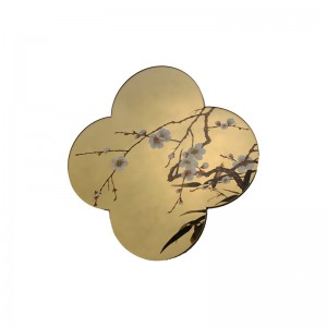 Zotye en acier inoxydable or électrolité chinois-Articles décoratifs en acier inoxydable à motifs de style