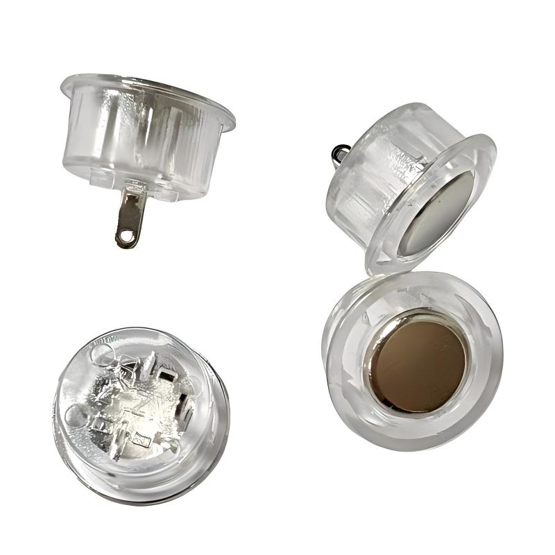 Interrupteur tactile (pas de lumière) Encastré 12 mm pour armoires et armoires ; contact 5 V-Lumière LED à intensité variable contrôlée avec détecteur de mouvement